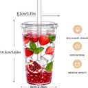 Clear Tumbler Cup, 16 oz Plastic Iced Coffee Cup with Lid and Straw, 6 Pack, Reusable and Dishwasher Safe, for Gatherings and Outdoor Adventures (6, Pure Transparency)