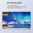 USB3.0 KVM Switch HDMI 4K@60Hz for 4 Computers Share 1 Monitor, KVM Switch 4 Port with 3 USB 3.0 Ports Share Keyboard Mouse, Support Button Switch, Plug and Play