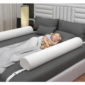 [2-Pack] Premium Bed Bumpers for Toddlers with Adjustable Straps, Bed Rail For Toddlers, Toddler Bed Rail for Full Size, Twin, Queen & King Bed Size, Toddler Bed Rails