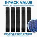 LITIAN Pickleball Edge Guard Tape - 5 Pack Protection Tapes for 16mm & 20mm Paddles, Wrinkle-Free Adhesive, Easy Application - Pickleball Accessories (Width 26mm)