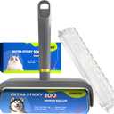 COBETE Large Surface Lint Rollers for Pet Hair Extra Sticky, 100 Sheets Mega Value Set, Dog and Cat Lint Remover for Clothes, Couch, Furniture,Pick Pet Hair Up