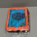 SEYMAC stock Case for iPad 9th/ 8th/ 7th Generation 10.2'', Shockproof with Screen Protector, Pencil Holder [360 Rotating Hand Strap] & Stand, for iPad 10.2 inch 2021-2019 (Brightorange)