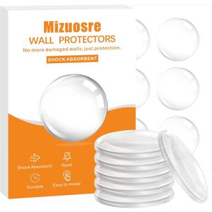 2 x Door Stoppers for Wall - 6 Pcs of Door Knob Wall Protector, Clear Reusable Door Bumper with Self Adhesive,Stopping Damage & Noise from Doors for Home, Office (1.96" L x 1.96" W x 0.31" Th