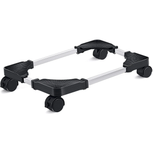 Liitrton Mobile CPU Stand Adjustable Computer Tower Stand with 4 Caster Wheels Fits Most PC (Black)