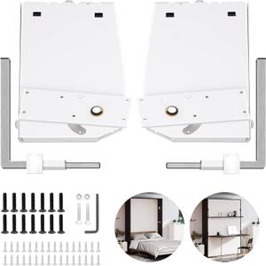 Happybuy Murphy Mounting Wall Springs Mechanism Heavy Duty Support Hardware DIY Kit for King Queen Bed (Vertical), White
