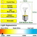 Lava Lamp Bulb 40W E26 Medium Base 120V A15 Appliance Oven Light Bulb for 16.3" Lava Lamp,Microwave Oven, Refrigerator, Over Stove Range Hood,High Temperature 500 Degrees Resistant,Warm White,4 Pack