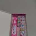 Hair Gem Stamper Kit,Bling Hair Jewels for Girls, Hair Styling Tool with Reusable Shining Diamonds, Christmas Birthday Arts & Crafts Gift for 5-12 Year Old Girl (Pink)