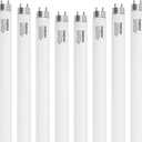8 Pack 24 Inch F17T8/DL Fluorescent Light Bulb, T8 17 Watt, 6500K Daylight, T8 2FT Fluorescent Replacement Tube, G13 Medium Bi-Pin Base