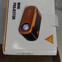 Mini Projector with WiFi and Bluetooth, Vamvo Native 1080P Portable Outdoor Movie Projector, 4K Support Video Projector for Phones/TV Stick/PS5/Laptop/HDMI/USB (Yellow)