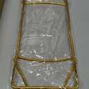 ECOIOU Extra Large 3 Tier Serving Tray, 24 x22 x 9.8 Inch Melamine Tiered Tray Stand and Platters for Party Buffet Entertaining, White and Gold