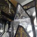 Weatherproof Heated Cat House for Outdoor in Winter, Heated Cat Bed Kitty Shelter with Cat Heating Pad, Insulated & Safe Escape Door, Warm House for Outside Stray Cat (Leaf Color, 12"x16"x16")