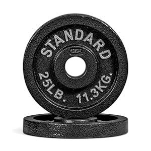 CAP Barbell 2-Inch Olympic Grip Plate, 25-Pounds