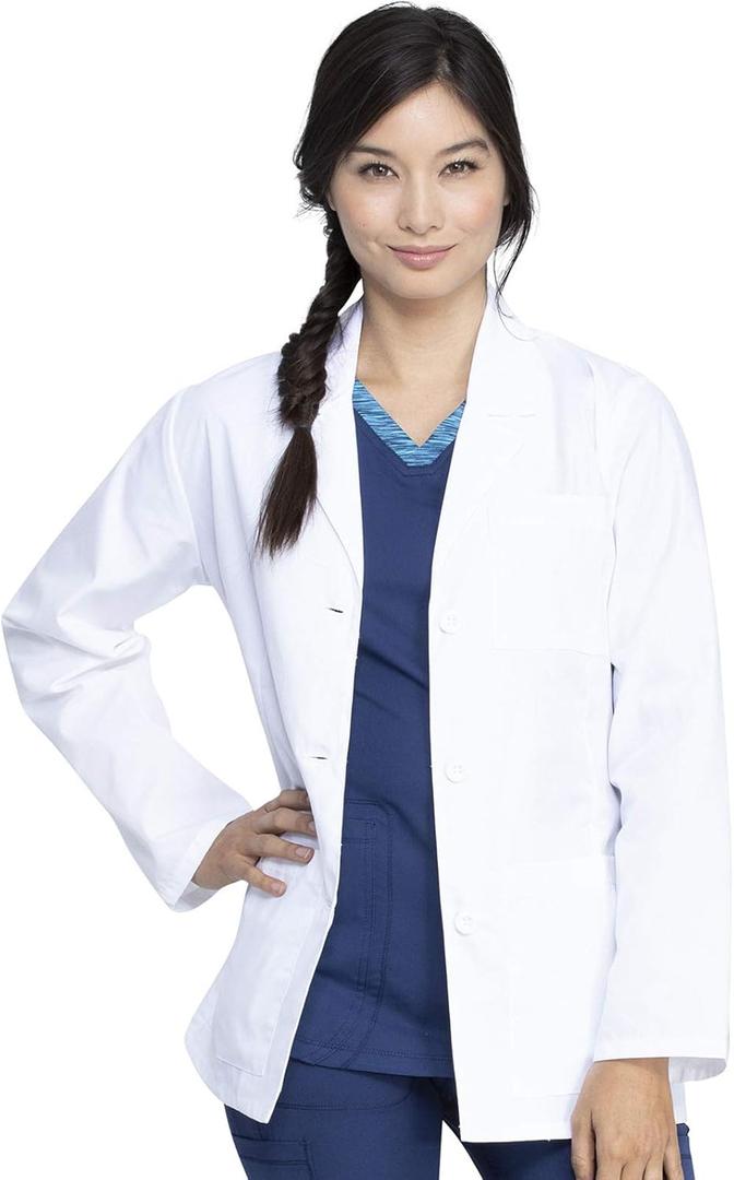 Dickies Women's 28" Poplin Lab Coat 84401 (Medium, White)