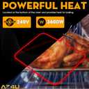 AZ4U Range Oven Bake Element Replacement For Maytag MER8674AW0 MER8700DS1 MER8674AS0 MER8775AB0 MER8680BS0 MER8775AS0 MER8674AB0 MER8880AS0 MER8680BW0 MER8700DE1 MER8880AB0 MER8680BB0 MER8700DS0 Stove