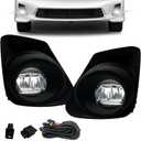 LED Fog Lights Compatible With 2011 2012 2013 Corolla Front Bumper Lights with LED Bulbs Switch Wiring Kit Clear Lens Left Driver and Right Passenger Side Fog Lamps
