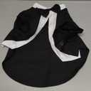 Queenmore Formal Dog Outfit for Wedding, Pet Tuxedo with Tie, Cat Costume (Black, M)