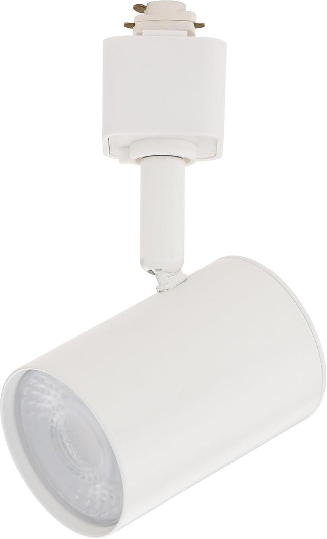 Amped Collection LED 10W Track Head 3000K Warm White Energy Efficient in White for H Track, Standard 3-Wire Track System (Single Light) (Single Track Head)