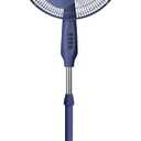 Comfort Zone 16-Inch Oscillating Pedestal Fan 3-Speed High-Velocity Cooling, Adjustable Height & Tilt, Quad-Pod Folding Base, Blue ETL Listed