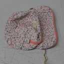 Zeyune 2 Pcs Quilted Makeup Bag Cotton Floral Aesthetic Makeup Pouch Gifts Travel Cosmetic Bag Flower Cute Brush Case Toiletry Pouch for Women Cosmetics Storage (Pink,Classic Style)