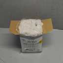 FUTEI Beige Decorative Throw Pillow Covers 24x24 Inch Set of 2, Square Soft Faux Rabbit Fur Thick Striped European Cushion Covers,Winter Home Decor for Couch Bed Living Room