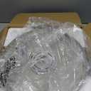 Flush Mount Ceiling Light Fixtures, 2-Light 12 Inch Brushed Nickel Close to Ceiling Light Fixtures with Clear Glass Shade Ceiling Light Fixture for Porch, Hallway, Bathroom, Dining Room