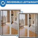 Magnetic Screen Door Left Right Side Opening Upgraded PET Mesh Greater Than Fiberglass and Polyester,Keep Bugs Out,Pet & Kid Friendly,Suitable for Sliding Doors,Patio French Doors-74" X 98"
