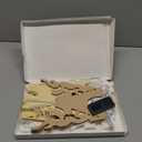 5Pcs Christmas Paper Snowflake Lanterns, Large Christmas Paper Star Lanterns with LED Lights White Beige Khaki Hanging Snowflake Lamps for Xmas Winter Frozen Wedding Birthday Holiday Party Decorations