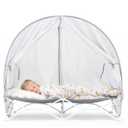 Regalo My Cot Deluxe Portable Toddler Bed with Canopy, Foldable Kids Travel Bed & Camping Cot with UPF 50 Sun Protection, Ages 25, 46.5 x 24 x 9.5, Gray