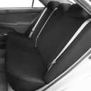 FH Group Car Seat Covers All-Purpose Built-in Seatbelt Seat Covers Full Set with Gift Universal Fit for Cars Trucks & SUVs (Black) FB351115