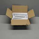 DN DECONATION Silver Christmas Tree Figurines Set of 3, Table Top Xmas Tree Decor with Glitter, Modern Pine & Swirl Design, Resin Christmas Trees for Mantel, Desk, Fireplace,Holiday Centerpiece