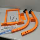 Ladder Stabilizer, Heavy Duty Steel Ladder Roof Hook Ladder Stabilizer with Wing Span/Wall Extension Accessory, Secure and Stable Ladder Standoff Arms for Roof Gutter with Anti-Slip Rubber Feet