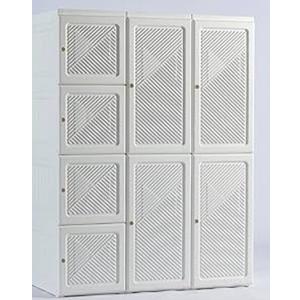 AWONGBOX Portable Wardrobe Closets - 14"x20" Depth (12 Cubes) Cube Storage, Bedroom Armoire, Storage Organizer, Clothes Dresser, Closet Storage Organizer, White
