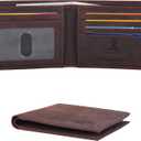 Slim Leather Wallet for Men - RFID Wallets Credit Card Holder Ultra Thin Gift for Mens, Front Pocket Minimalist Design