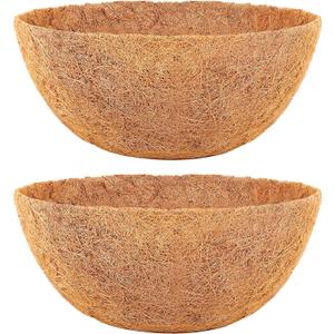 HFHOME 2PCS 16" Round Coco Liner Coco Replacement Liner Basket Window Box