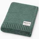 100% Organic Cotton Heritage Knit Textured Baby Quilt Blanket - Signature Heritage Knit, Soft Breathable Newborn Baby Blanket (Heritage - Hunter Green, 0-2 year)