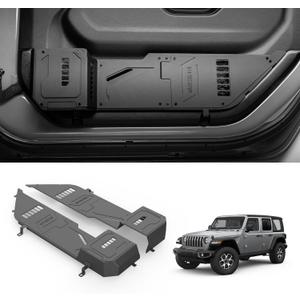 Metal Front Door Pocket Storage Box with Cup Holder Compatible with Jeep Wrangler JL JLU 4XE(2018-2026) & Gladiator JT(2020-2026), Car Side Insert Organizer Box Interior Accessories - 2PCS