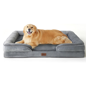Bedsure Orthopedic XLPlus Dog Bed Extra Large Washable Original Design
48" Dog Couch Sofa Waterproof, Comfy Bolster Sides, Removable Cover, Nonslip Bottom, Pet Bed for Cats,Senior Dogs, Grey