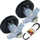 2 x 2 Pack 918-04197B Spindle Assembly with 954-04062 Belt Replace 918-04197A, 618-04197, 918-0427C, 618-0427C, 618-0324A, 618-0427A, 918-0427A, 618-0427D for Cub Cadet RZT 42 Lawn Tractors