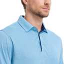 M MAELREG Golf Shirts for Men Short Sleeve Dry Fit Casual Striped Performance Moisture Wicking Collared Mens Polo Shirts (XXXL)