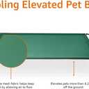Amazon Basics Cooling Breathable Elevated Dog Bed with Durable Metal Frame for Large Dogs, X-Large, 60 x 37 x 9 Inch, Green, Easy to Clean