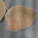 Invisible Strapless Sticky Bra Push up for Women, Ultra Adhesive Bra for Backless Dress, Cleavage Bra Lift Novelty Bras (B Cup, Light Beige)