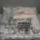 3x8 Washable Runner Rug for Hallway Kitchen Low Pile - Abstract Carpet Runner for Entryway Bathroom Laundry Room Bedroom Dining Room Indoor Floor Mat - Grey