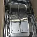 4 Pack Chafing Dish Full Set  Stainless Steel Catering Chafer with Lids, Pans & Fuel Holders  Buffet Food Warmers for Parties, Events & Weddings  Alpine Gray Handles