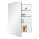 Fundin Medicine Cabinet 20 x 26 inches Mirror Size, Recessed or Surface Mount, Black Aluminum Bathroom Wall Cabinet with Mirror and Adjustable Shelves.