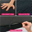 Lash Bed Topper Ergonomic Memory Foam Pad with Plush Cover, Spa Table Cushion for Eyelash Tech, Salon Mattress for Beauty Beds, Compatible with Massage and Spa Setups 28/70" (71/178 cm), Black