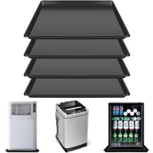 22'' x 21''Mini Fridge Drip Pan, Large Drip Tray, Portable AC Drip Pan, Under Washer Pan, Dishwasher Pan, Oil Drain Pans for Changing Oil (4 PCS)