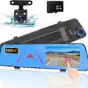 4.5 Inch Rear View Mirror Camera for Car with 64G TF Card, 1080P IPS Screen/Loop Recording / 150 Wide Angel/Night Vision/G-Sensor/Parking Assistance