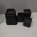 Bed Risers 12 inch Heavy Duty,Elevation in Heights 1,2,3,4,5,6,7,8,9,10,11,12 InchAdjustable Furniture Risers for Chair Table and Desk Legs Lifting (4 Pack,Black) (Square)