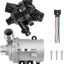 Electric Engine Water Pump with Thermostat Compatible with 328i 323i 128i 528i 325i 330i 525i Replace 11517546994 11517563183 11517586924