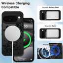 OOK Magnetic Case Fit for Google Pixel 10 Pro 6.3 Inch, Black Floral